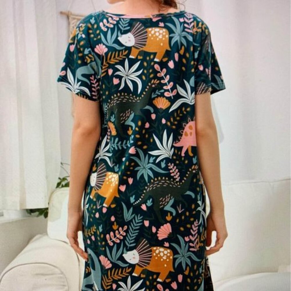 Ladies XL Dinosaur Print Dress 10.00 - Picture 5 of 14
